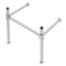 Kingston Brass VPB3328SQ1 28-Inch Stainless Steel Console Sink Legs, Polished Chrome VPB3328SQ1 - alternate 1